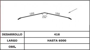Diseño Cumbrera lisa D416