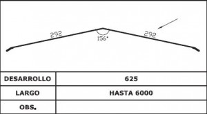 Diseño Cumbrera lisa D625