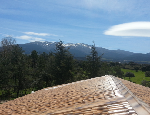 panel sandwich imitación teja envejecida albero