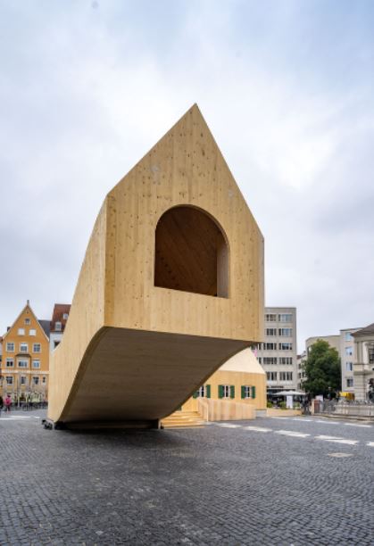 MVRDV presenta un pabellon madera panel sandwich en Alemania