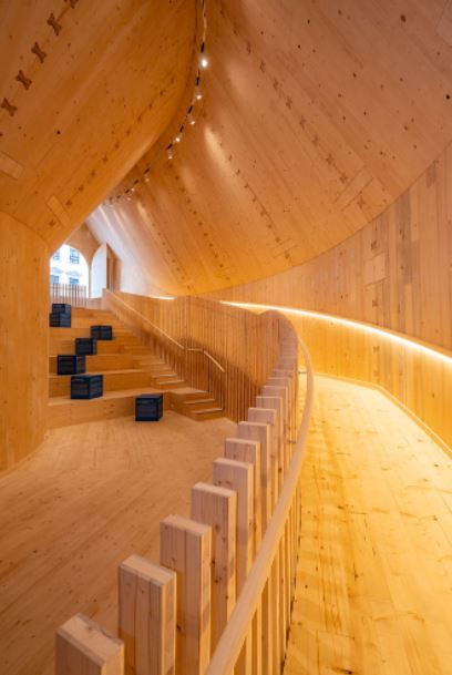 MVRDV presenta un pabellon madera panel sandwich en Alemania