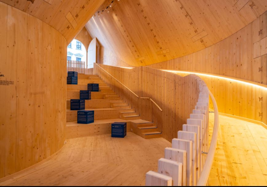 MVRDV presenta un pabellon madera panel sandwich en Alemania