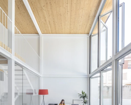 techos altos de madera acabados