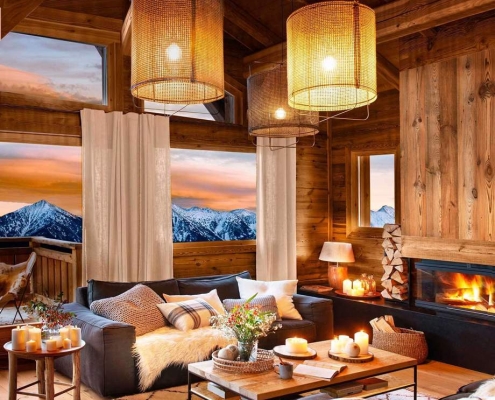 casas con techos de madera diseño