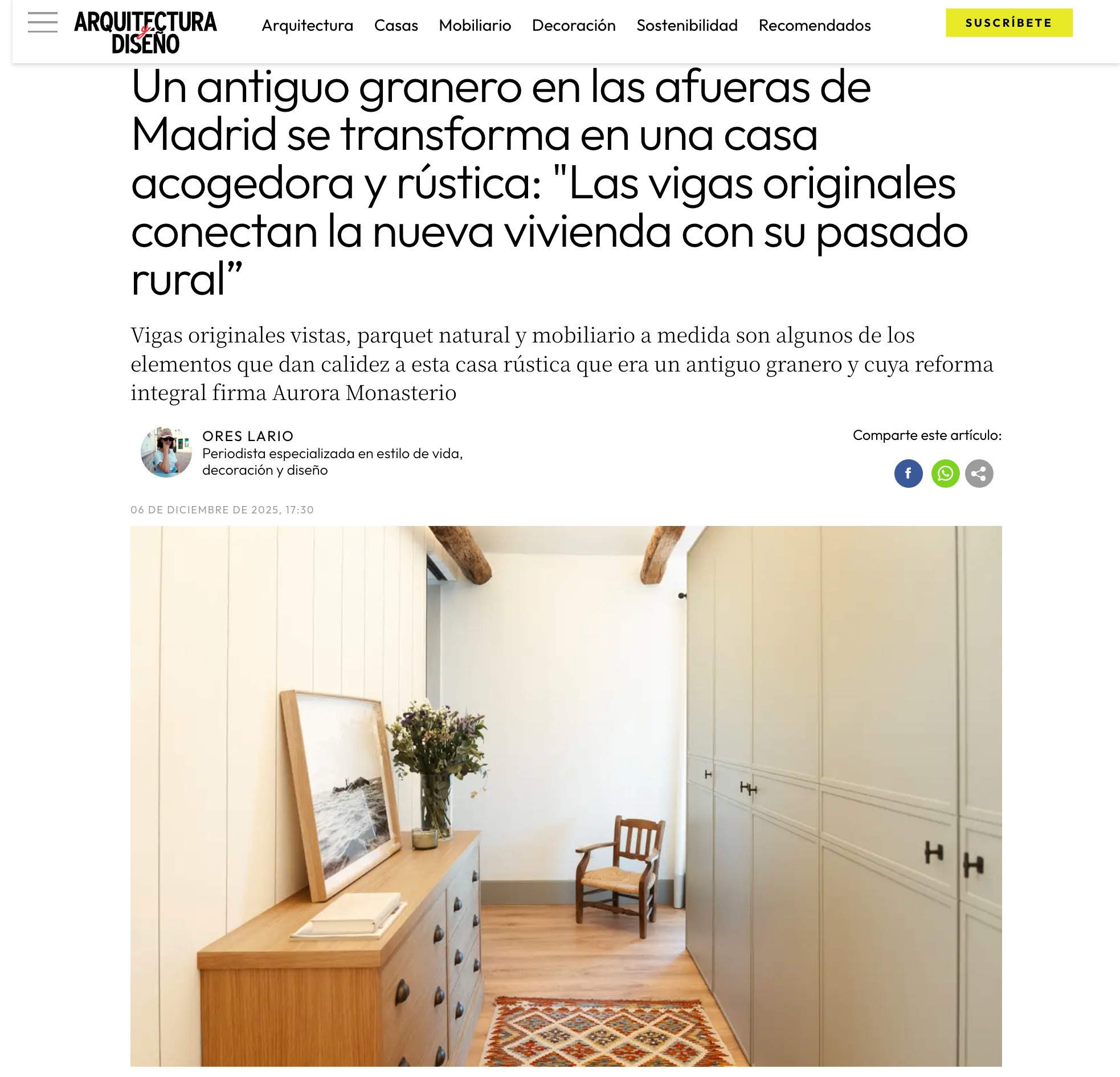 revestimiento interior de madera